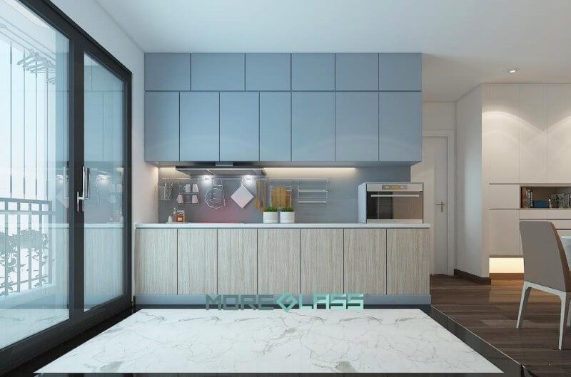 Kính ốp bếp màu ghi MG-022 là sự lựa chọn thích hợp cho những người có ý thích về những gam màu trung tính nhẹ nhàng.